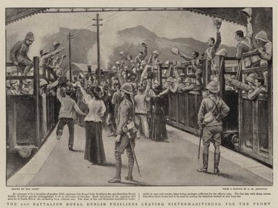 Het 2e Bataljon Royal Dublin Fusiliers vertrekt uit Pietermaritzburg naar het Front door Walter Stanley Paget